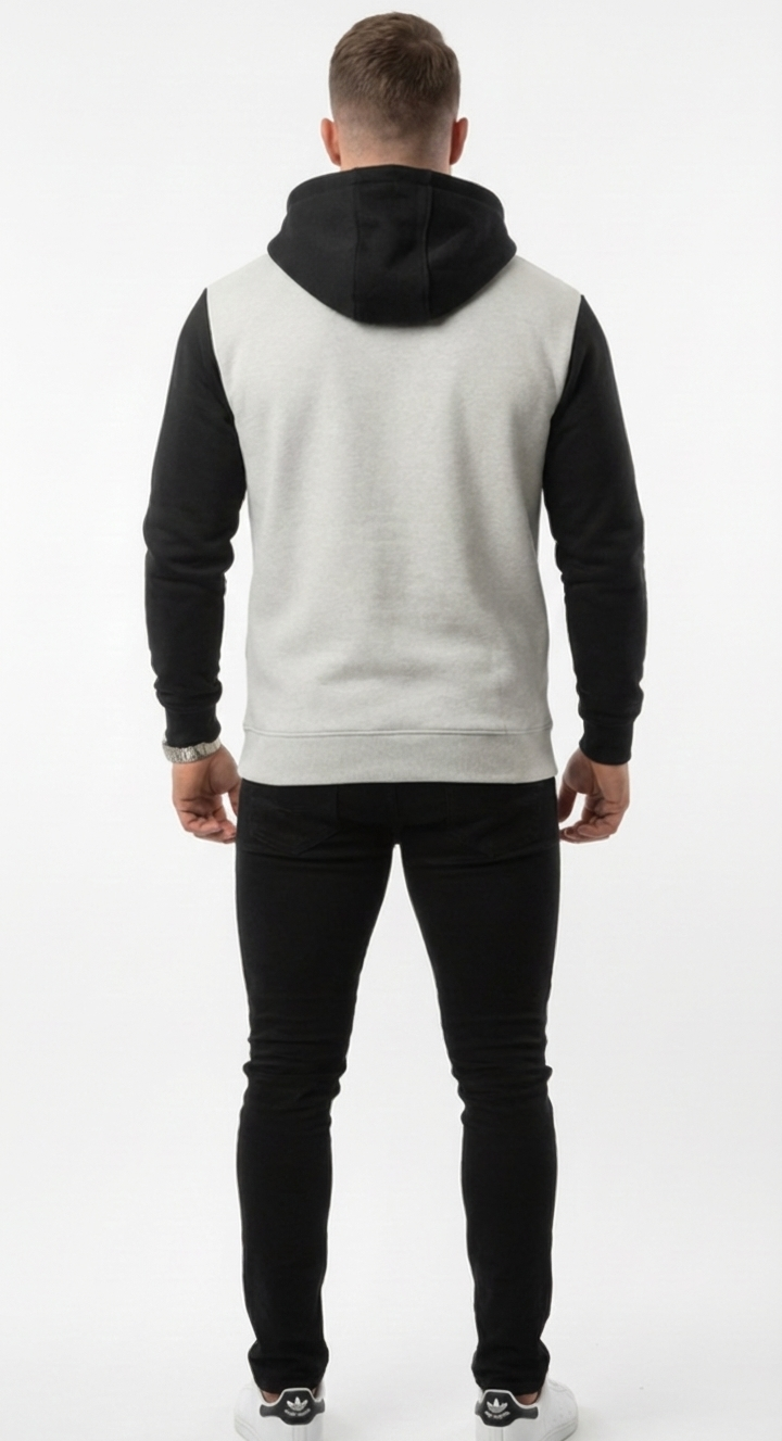 Five Kings Black and gray Zipper Hoodie