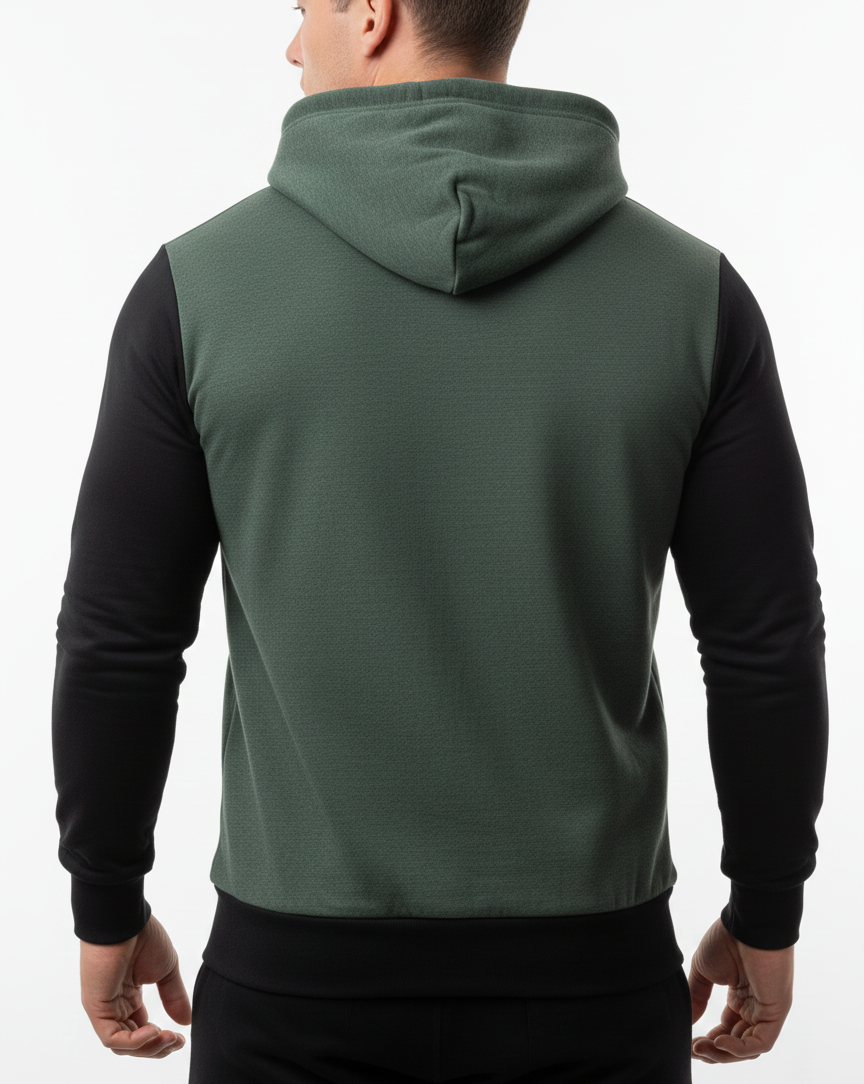 Olive and Black Hoodie