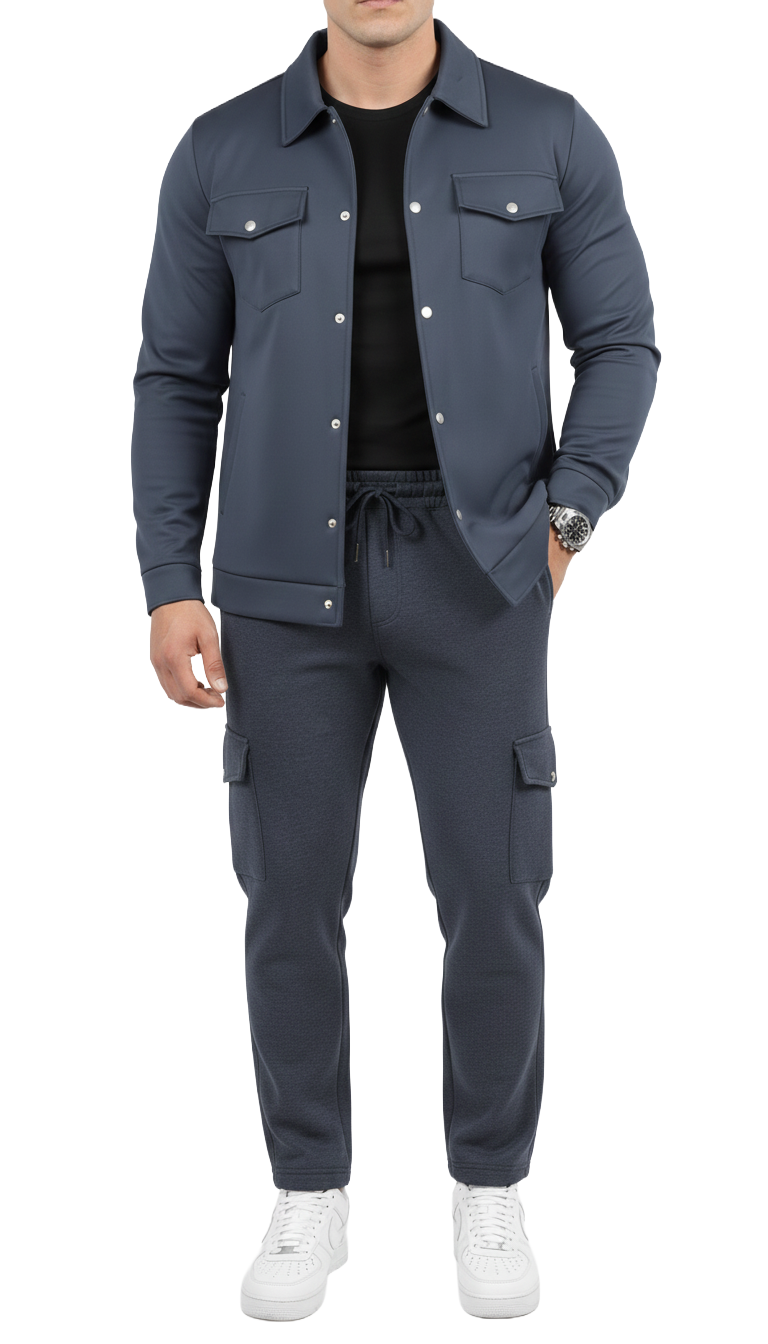 The smoke blue Monarch suit