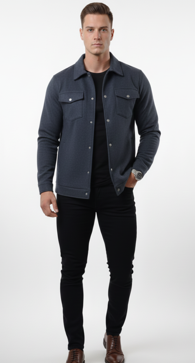 Five Kings Smoke blue shacket