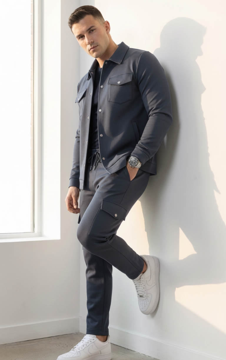 The smoke blue Monarch suit